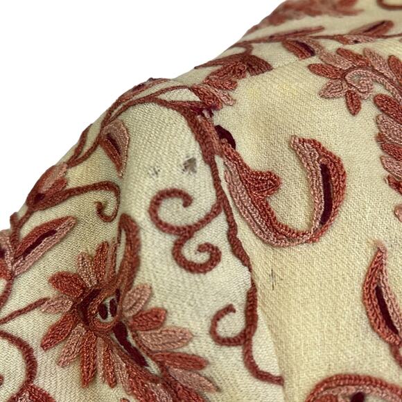 Vintage 1970’s Suffering Moses Hand Embroidered Wool Kashmir Jacket Size Large - Picture 7 of 9